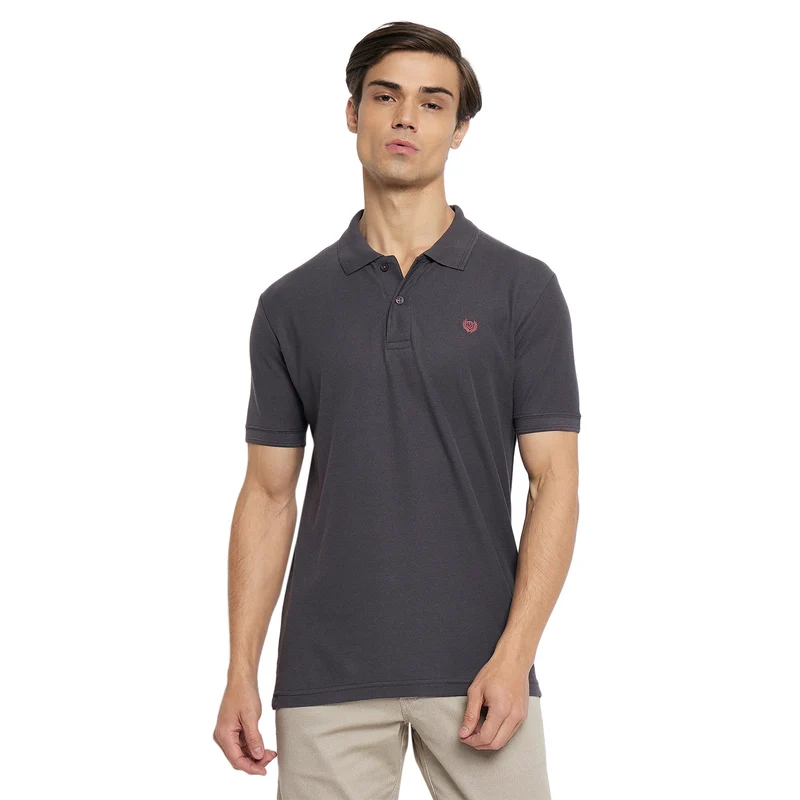 Duke Urban Men Half Sleeve Cotton T-shirt (ONSD21T) (More Colors) Graphite Grey / L / Solid