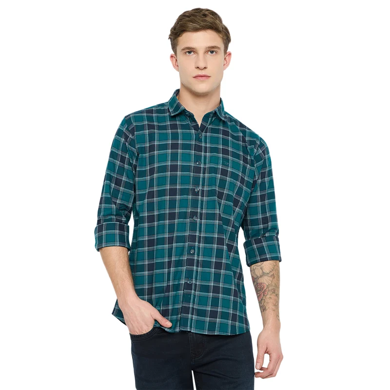Duke Urban Men Full Sleeve Cotton Shirt (SDO8CKAI) Green / XXL / Checkered
