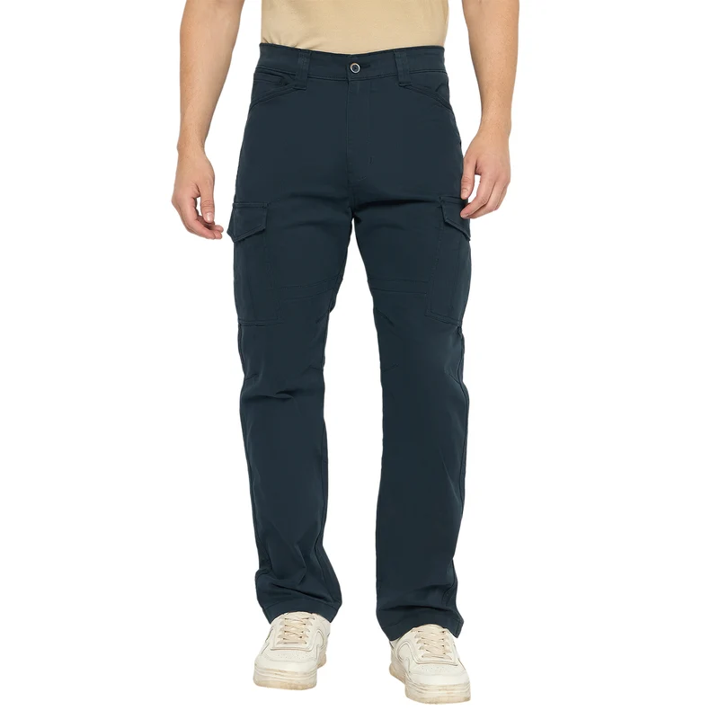 Duke Urban Men Non-Denim Cargo (SDT4608) Navy / 38 / Solid