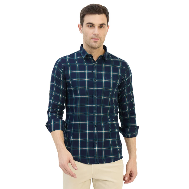 Duke Urban Men Full Sleeve Cotton Shirt (SDO9028) Green / M / Checkered