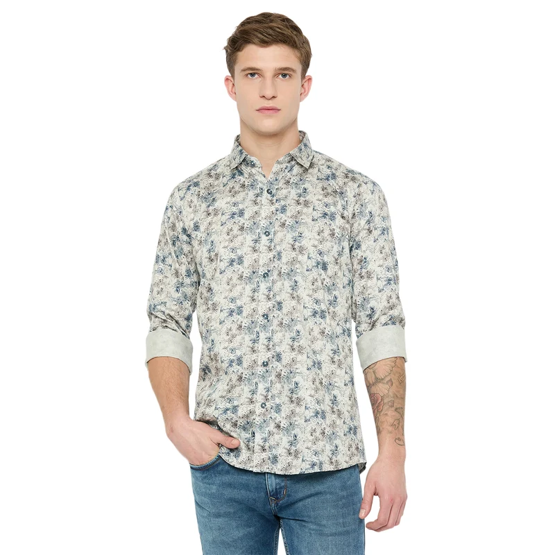 Duke Urban Men Full Sleeve Cotton Shirt (SDO8PRX) Brown / M / Printed