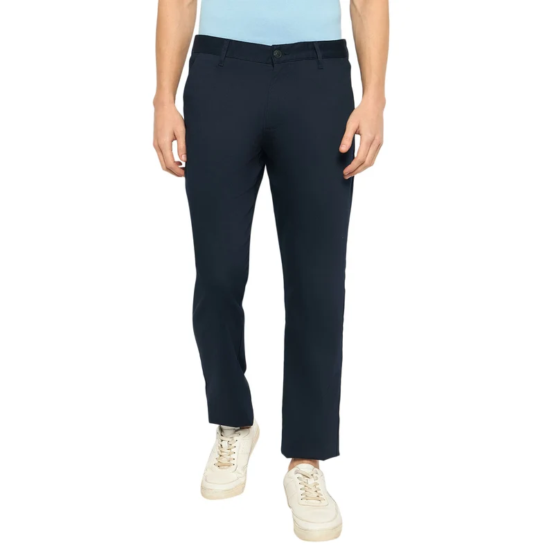 Duke Urban Men Cotton Chinos Trousers (SDT4595) Navy / 32 / Solid