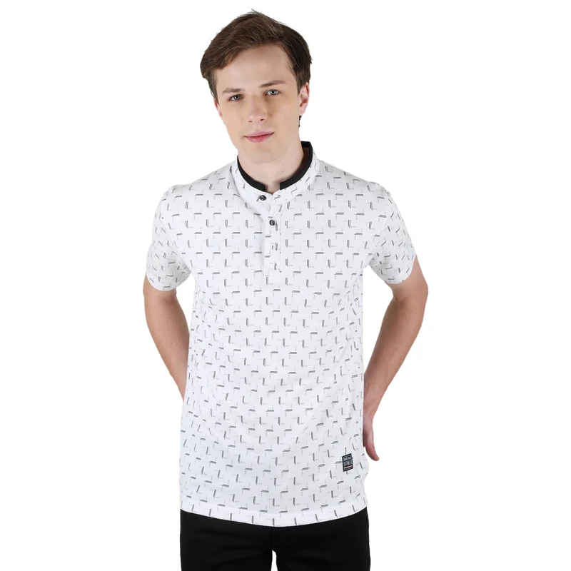 Duke Urban Men Half Sleeve Cotton Tshirt (ONLF254) White / M / Printed