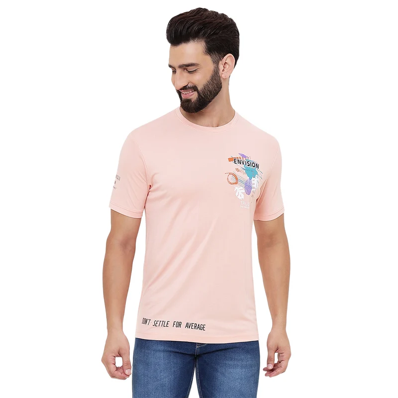 Duke Urban Men Half Sleeve Cotton Tshirt (LF7154) Natural / XXL / Printed