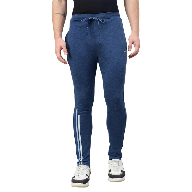 Duke Urban Men Relaxfit Track Pant (LF9005) Navy Melange / M / Solid