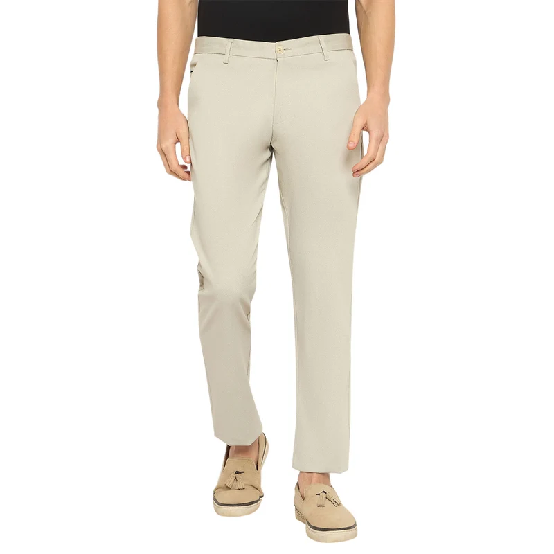 Duke Urban Men Cotton Chinos Trousers (SDT4609) Beige / 34 / Solid