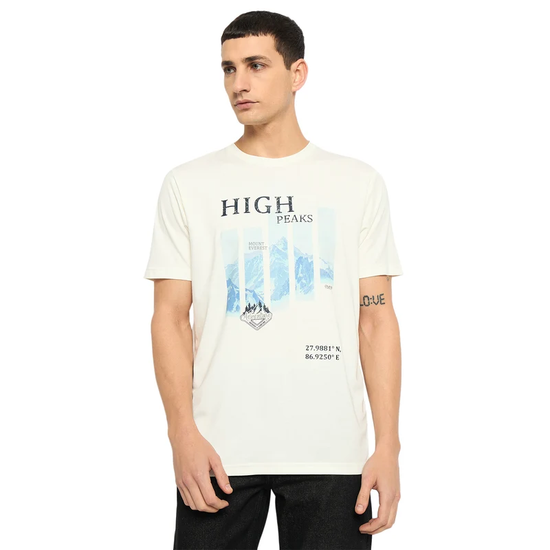 Duke Urban Men Half Sleeve Cotton Tshirt (LF7249) White / XXL / Printed