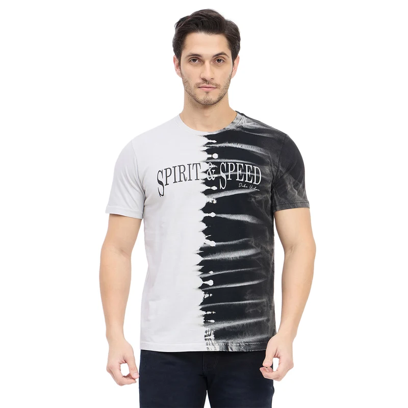 Duke Urban Men Half Sleeve Cotton T-shirt (LF7144) Black / XXL / Printed