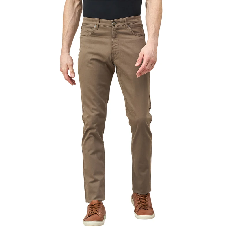 Duke Urban Men Narrow Bottom Trouser (SDT4615) L.Brown / 38 / Solid