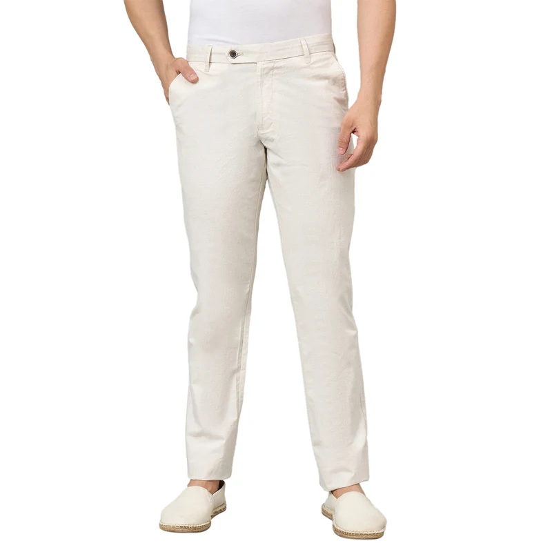 Duke Urban Men Flatfront Narrowfit Trouser (SDT4617) Feather / 32 / Solid