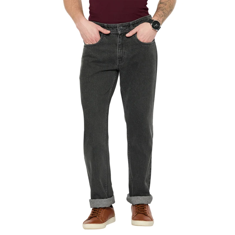 Duke Urban Men Straight Fit Stretchable Jeans (SDD5691) Grey / 32 / Washed