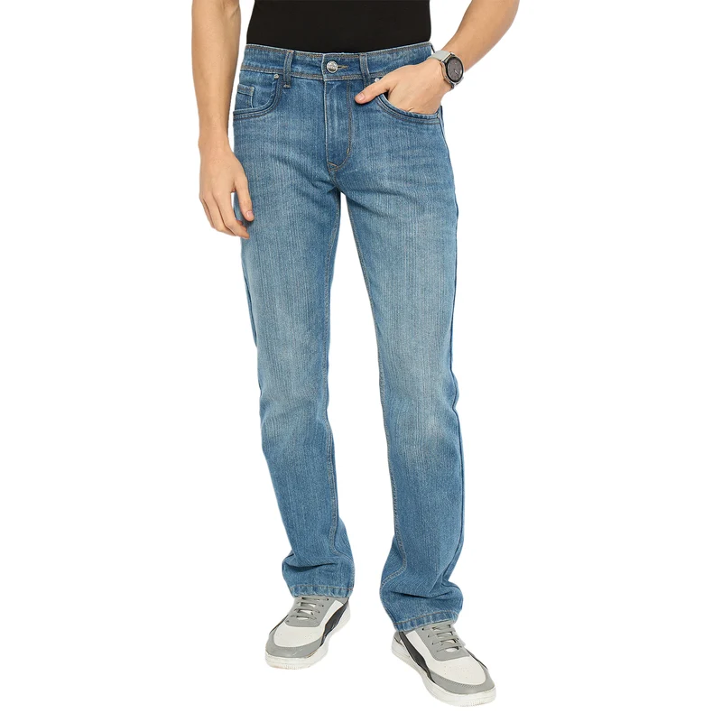 Duke Urban Men Straight Fit Stretchable Jeans (SDD5718) L. Blue / 32 / Washed
