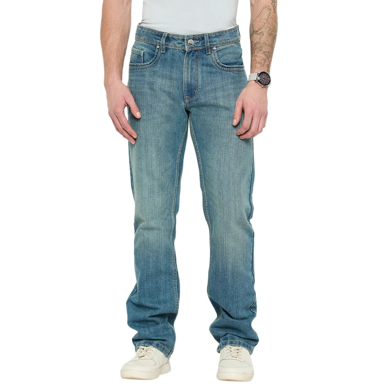 Duke Urban Men Straight Fit Stretchable Jeans (SDD5718) Tint Khaki / 30 / Washed