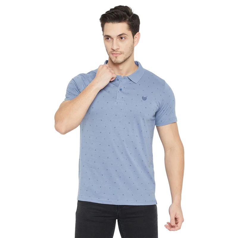 Duke Stardust Men Half Sleeve Cotton T-shirt (ONSD59) Air Force / L / Printed