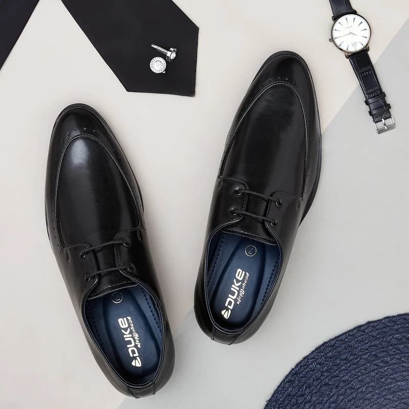 Duke Men Formal Derbys (FWD8083M) Black / UK 6 / Solid Contrast