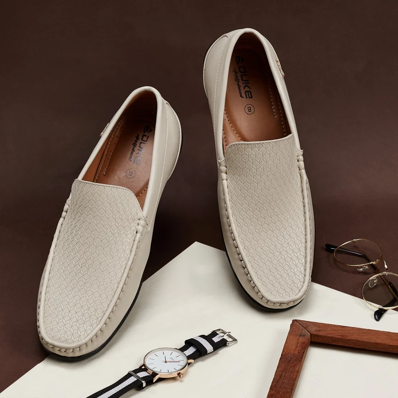 Duke Men Loafers (FWD8079) Off White Cream / UK 8 / Solid