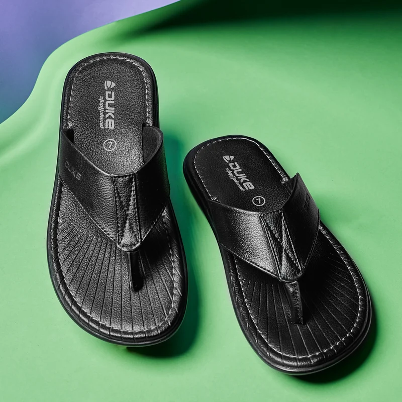 Duke Men Comfort Sandals (FWD3315A) Black / UK 9 / Solid Contrast