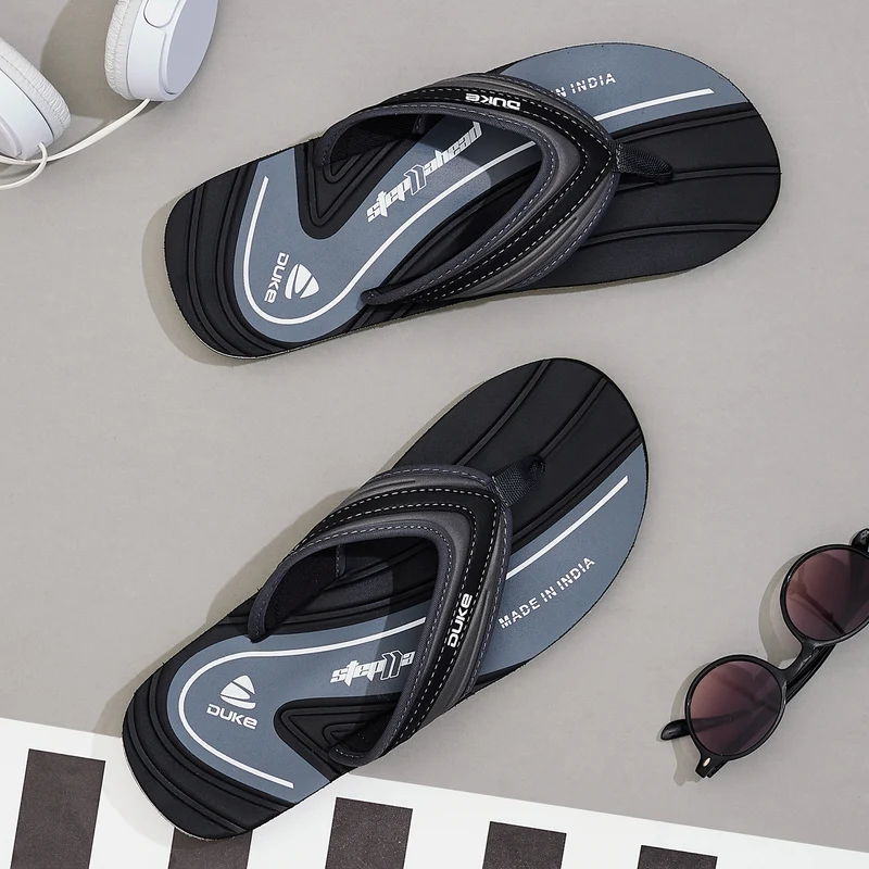 Duke Men Flip-flops (FWC6121) Black / UK 6 / Solid Contrast