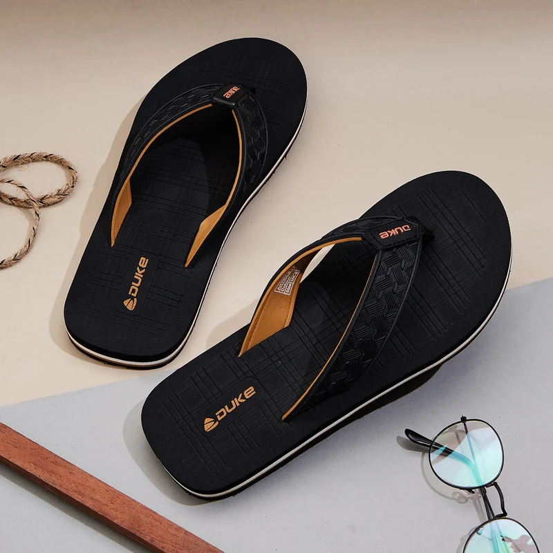 Duke Men Flip-flops (FWC6137) Black / UK 8 / Solid Contrast