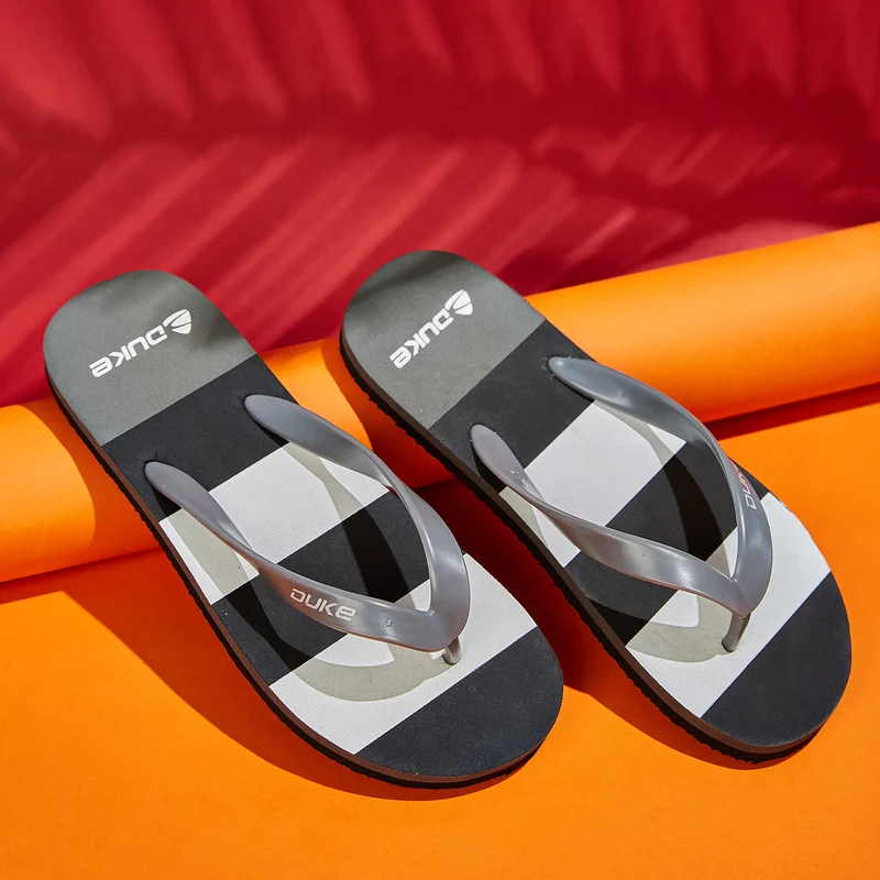 Duke Men Flip-flops (FWC6154) Grey / UK 8 / Striped