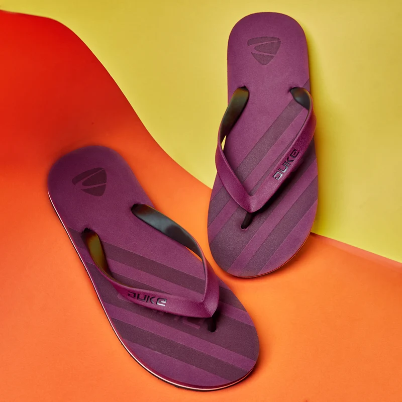 Duke Men Thong Flip Flops (FWC6116) Cherry / UK 10 / Colorblocked