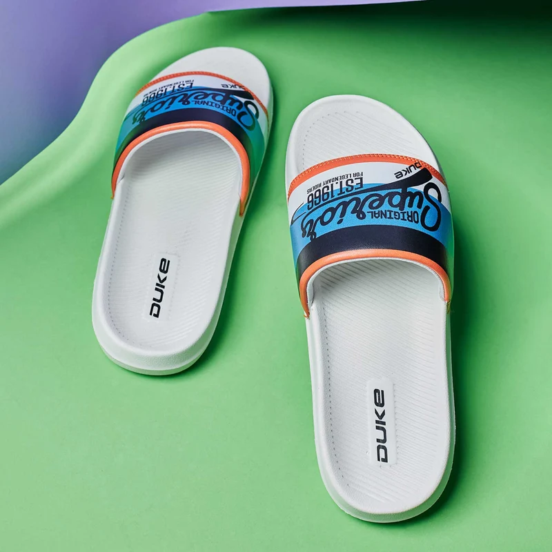 Duke Men Sliders (FWC6131) White / UK 6 / Printed