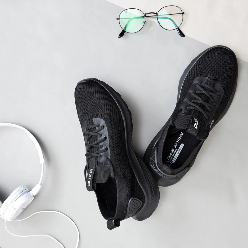 Duke Men Sports Shoes (FWOL1497) Black / UK 6 / Solid Contrast