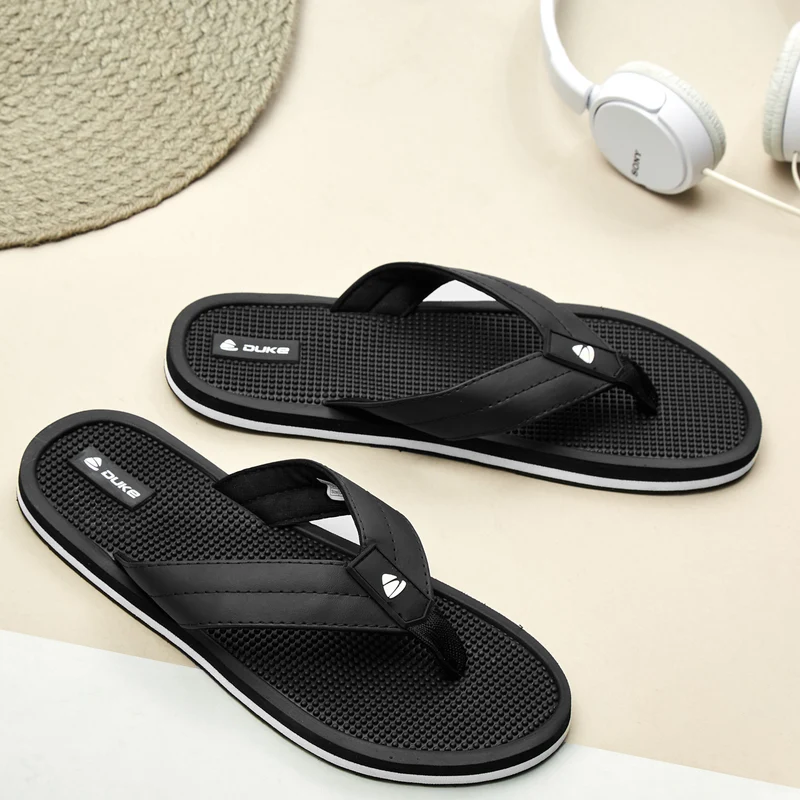 Duke Men Flip-flops (FWC6122) Black / UK 6 / Solid Contrast