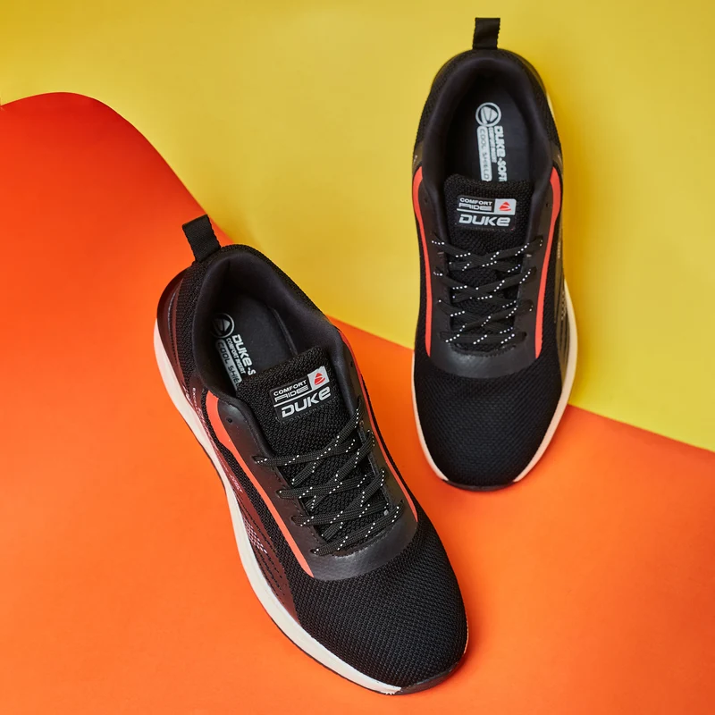Duke Men Sports Shoes (FWOL2009) Black / UK 10 / Colorblocked
