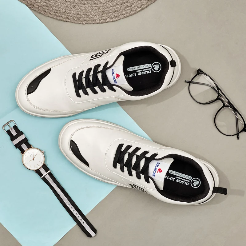 Duke Men Sneakers (FWOL2511) White / UK 8 / Solid Contrast