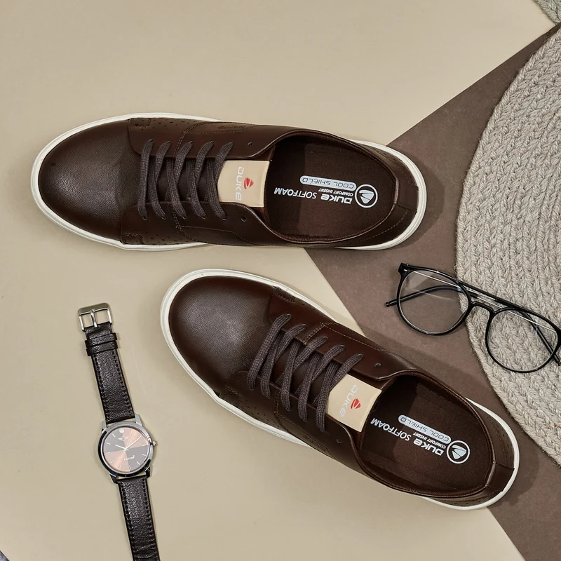 Duke Men Sneakers (FWOL2512) Brown / UK 8 / Solid Contrast