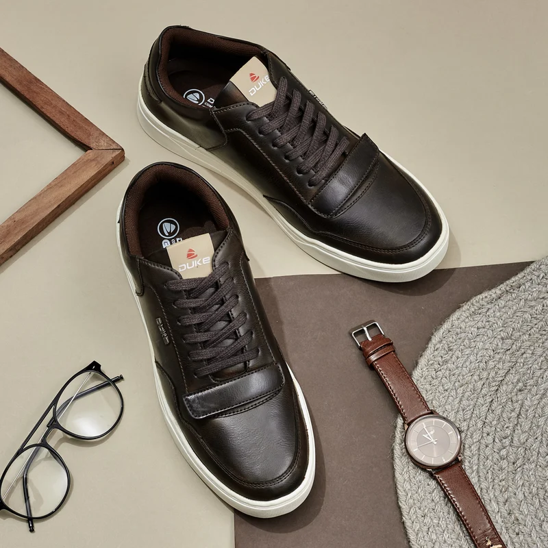 Duke Men Sneakers (FWOL2513) Brown / UK 8 / Solid Contrast