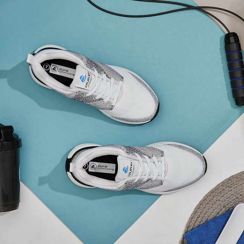 Duke Men Sports Shoes (FWOL2010) White / UK 8 / Solid Contrast