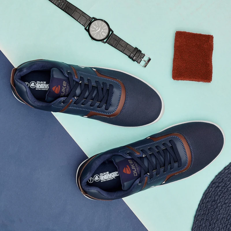Duke Men Sneakers (FWOL2509) Navy / UK 7 / Colorblocked