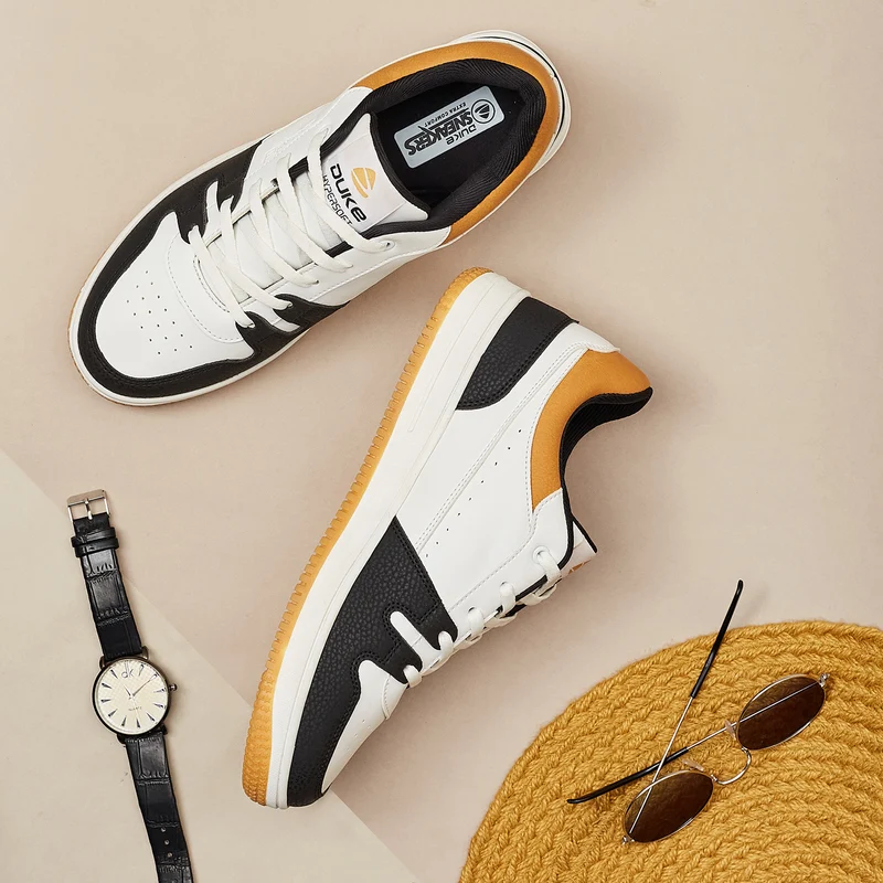 Duke Men Sneakers (FWOL2504) Tan / UK 10 / Colorblocked