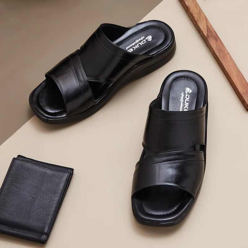 Duke Men Comfort Sandals (FWD8109) Black / UK 6 / Solid Contrast