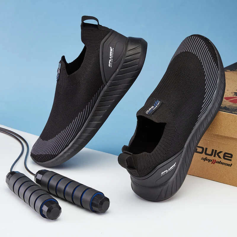 Duke Men Sports Shoes (FWOL2042) Black / UK 9 / Color-Blocked