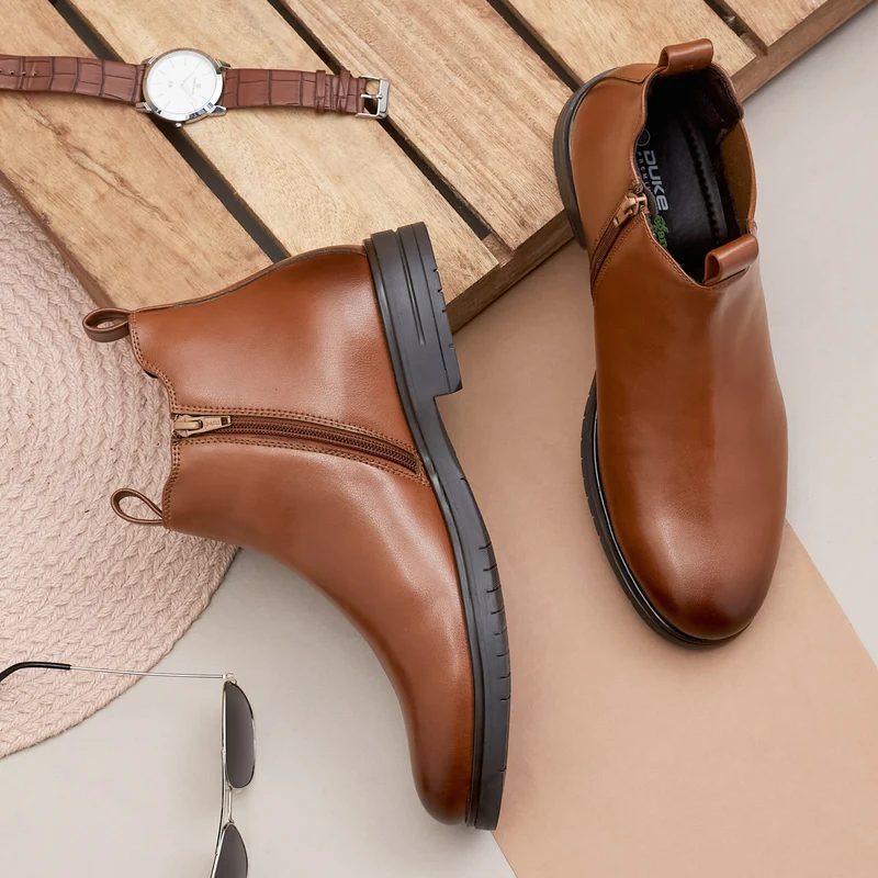 Duke Men Chelsea Boot (FWOL4000) Tan / UK 8 / Solid