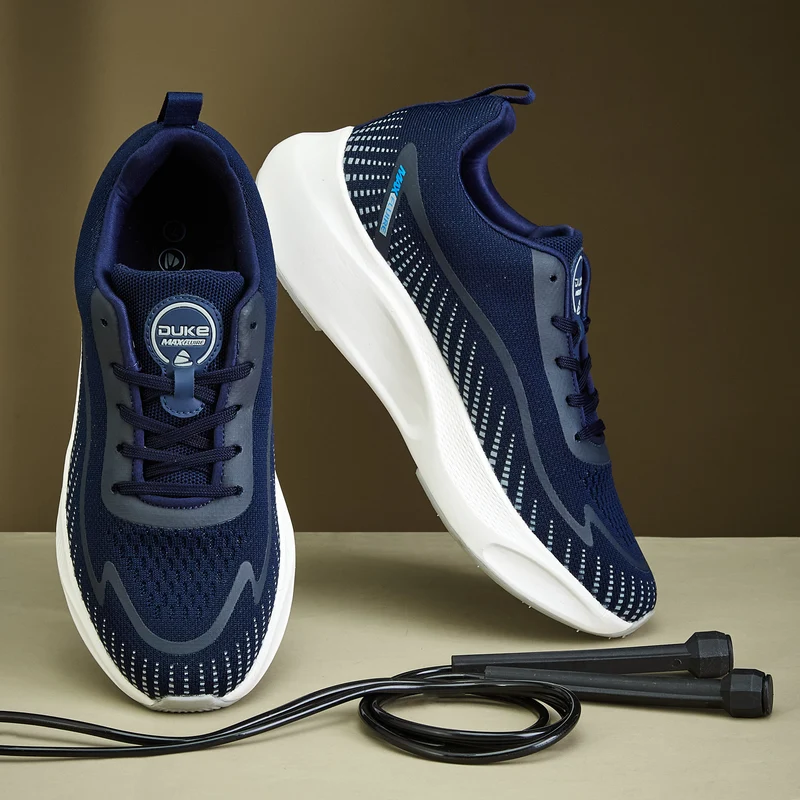 Duke Men Sports Shoes (FWOL2039) Navy / UK 11 / Solid Contrast