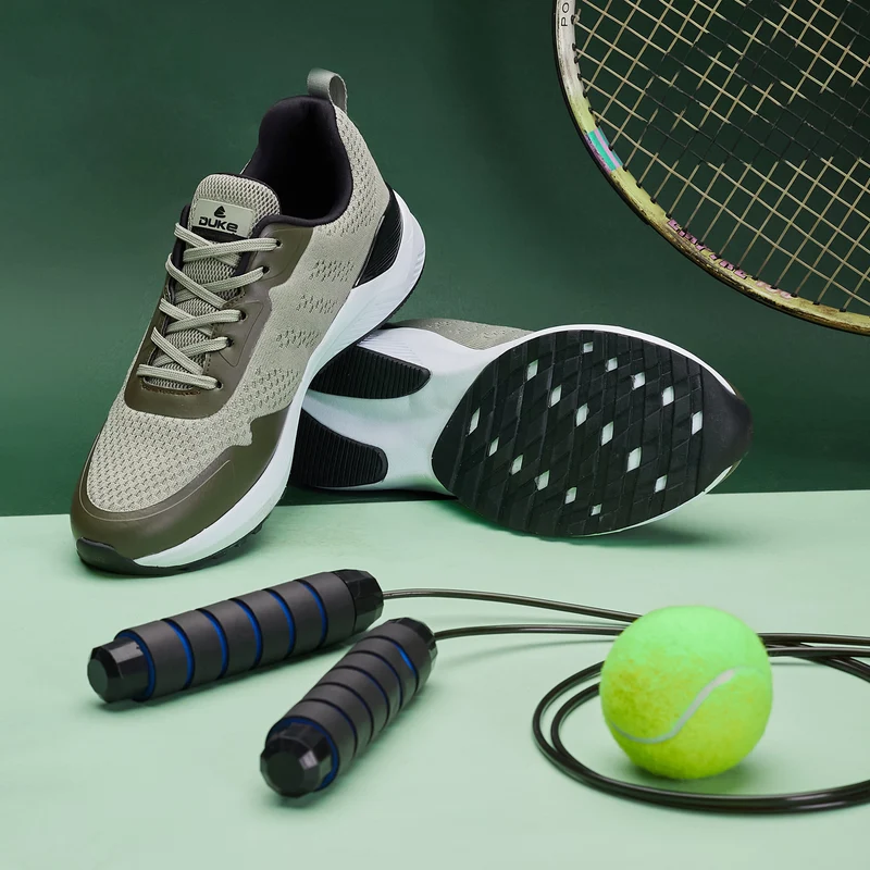 Duke Men Sports Shoes (FWOL1440) Mist Green / UK 8 / Color-Blocked