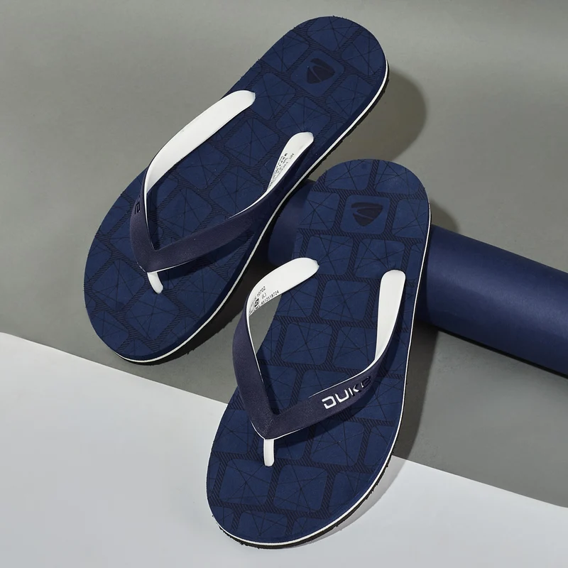 Duke Men Thong Flip Flops (FWC6163) Navy / UK 10 / Textured