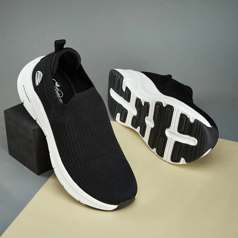 Duke Women Knitted Sports Shoes (XFOL1555) Black / UK 8 / Solid