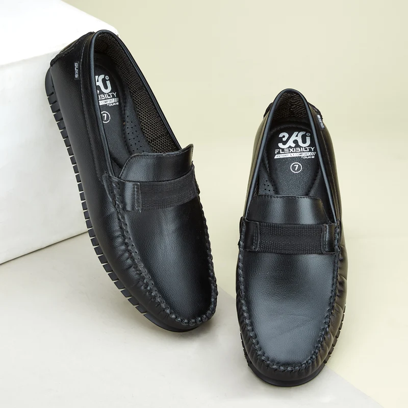 Duke Men Loafers (FWOL4019) Black / UK 7 / Textured