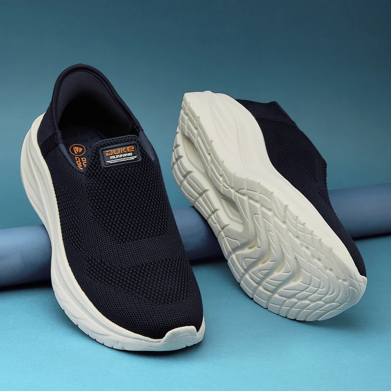 Duke Men Slip-On Sports Shoes (FWOL2081) Navy / UK 7 / Solid Contrast