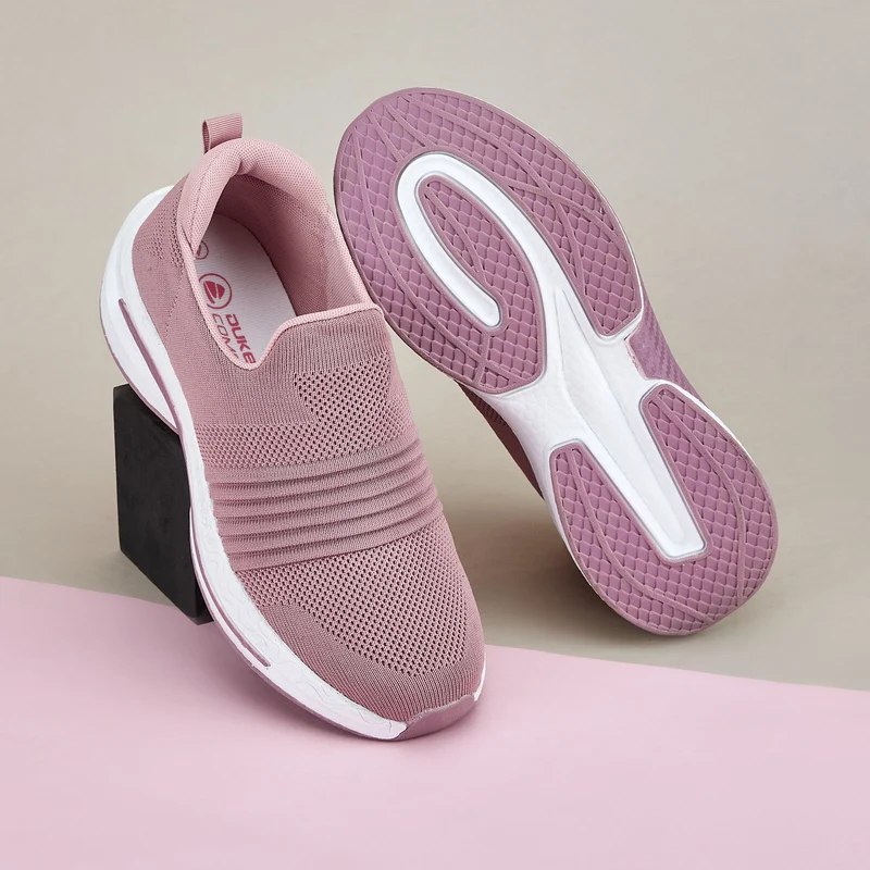 Duke Women Lightweight Walking Shoes (XFOL1556) Salmon Pink / UK 8 / Solid Contrast