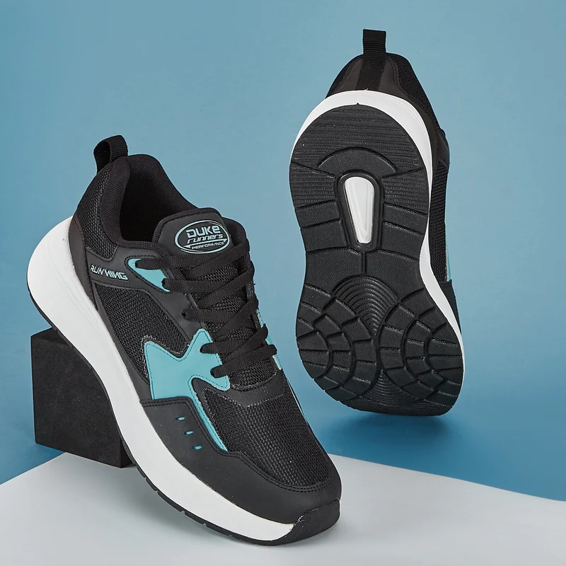 Duke Men Mesh Running Shoes (FWOL2068) Black / UK 9 / Colourblocked