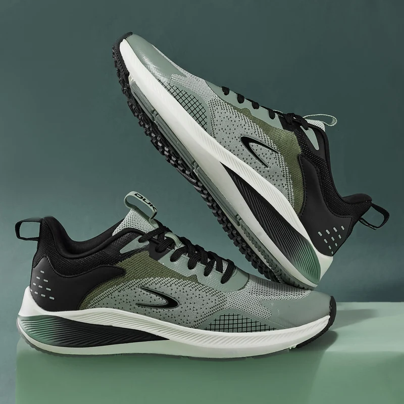 Duke Men Running Shoes (FWOL2058) Mist Green / UK 10 / Colourblocked