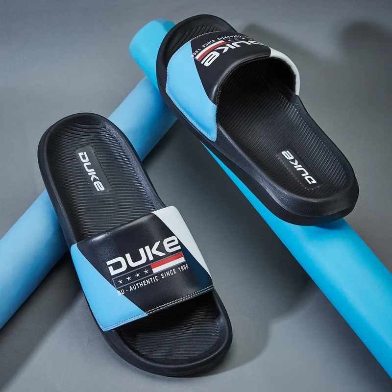 Duke Men Printed Sliders (FWC6183) Black / UK 8 / Printed