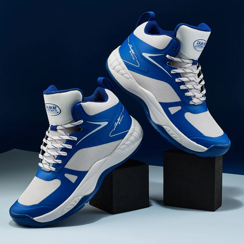 Duke Men Gridlock High-Top Sneakers (FWOL2541) WHITE / UK 6 / Colourblocked