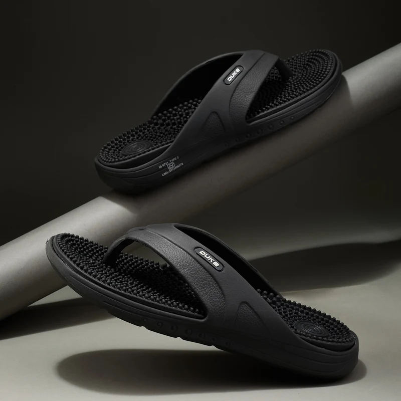 Duke Men Flip Flops (FWC6158) Dark Grey / UK 9 / Solid Contrast